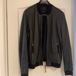 Allsaints men’s leather bomber jacket